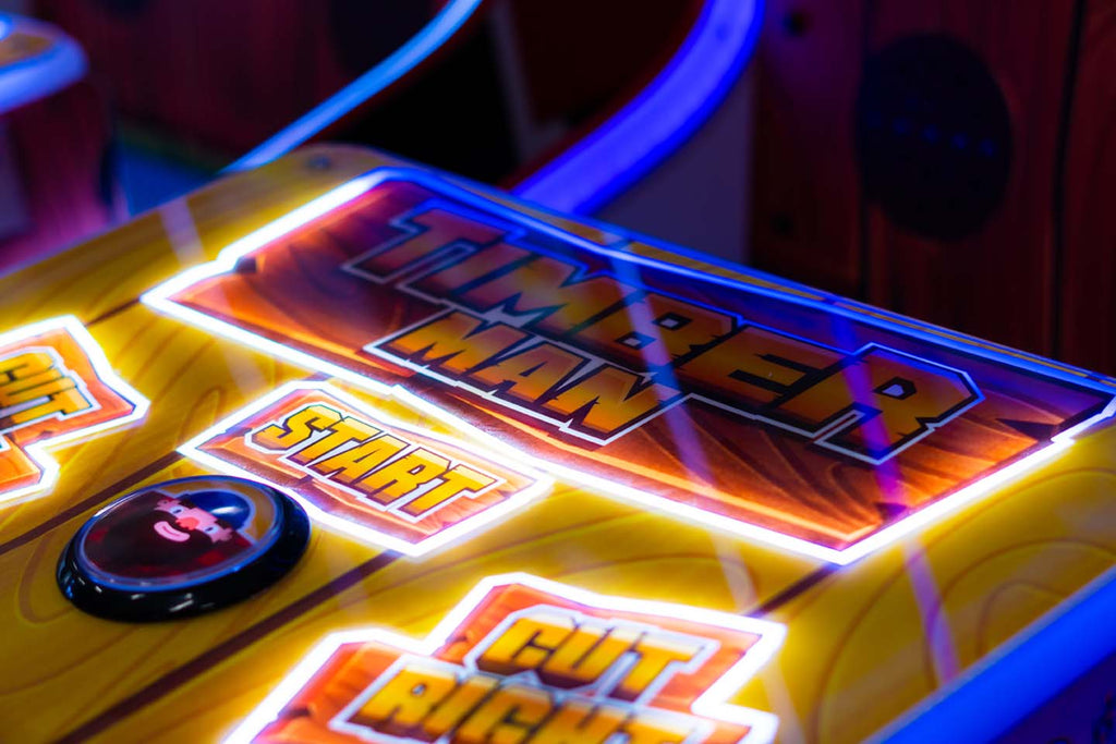 Timber Arcade Header 🇪🇺 Jeu D'Arcade Timberman | Ma Fête Foraine